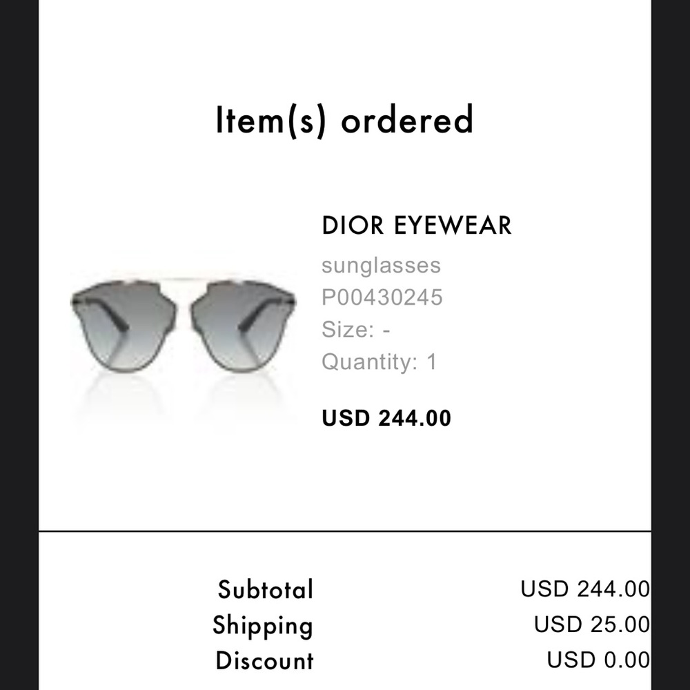 DIOR SUNGLASSES - Picture 8 of 9
